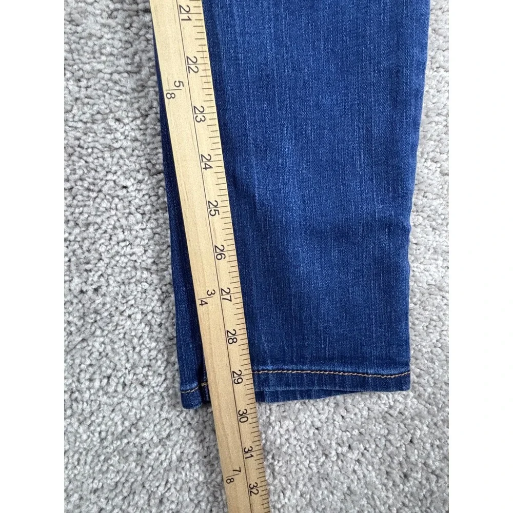 Seven7 Tummy Less High Rise Skinny Jeans Womens Size 12 Dark‎ Wash Denim